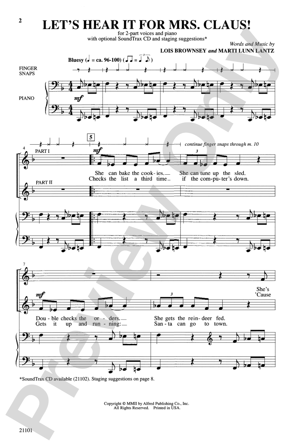 Let's Hear It for Mrs. Claus!: 2-Part Choral Octavo