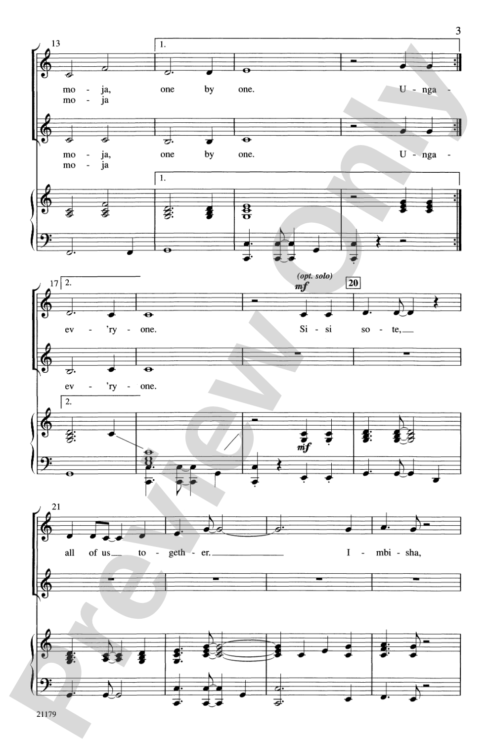 Changamano (Join Together-Swahili): 2-Part Choral Octavo