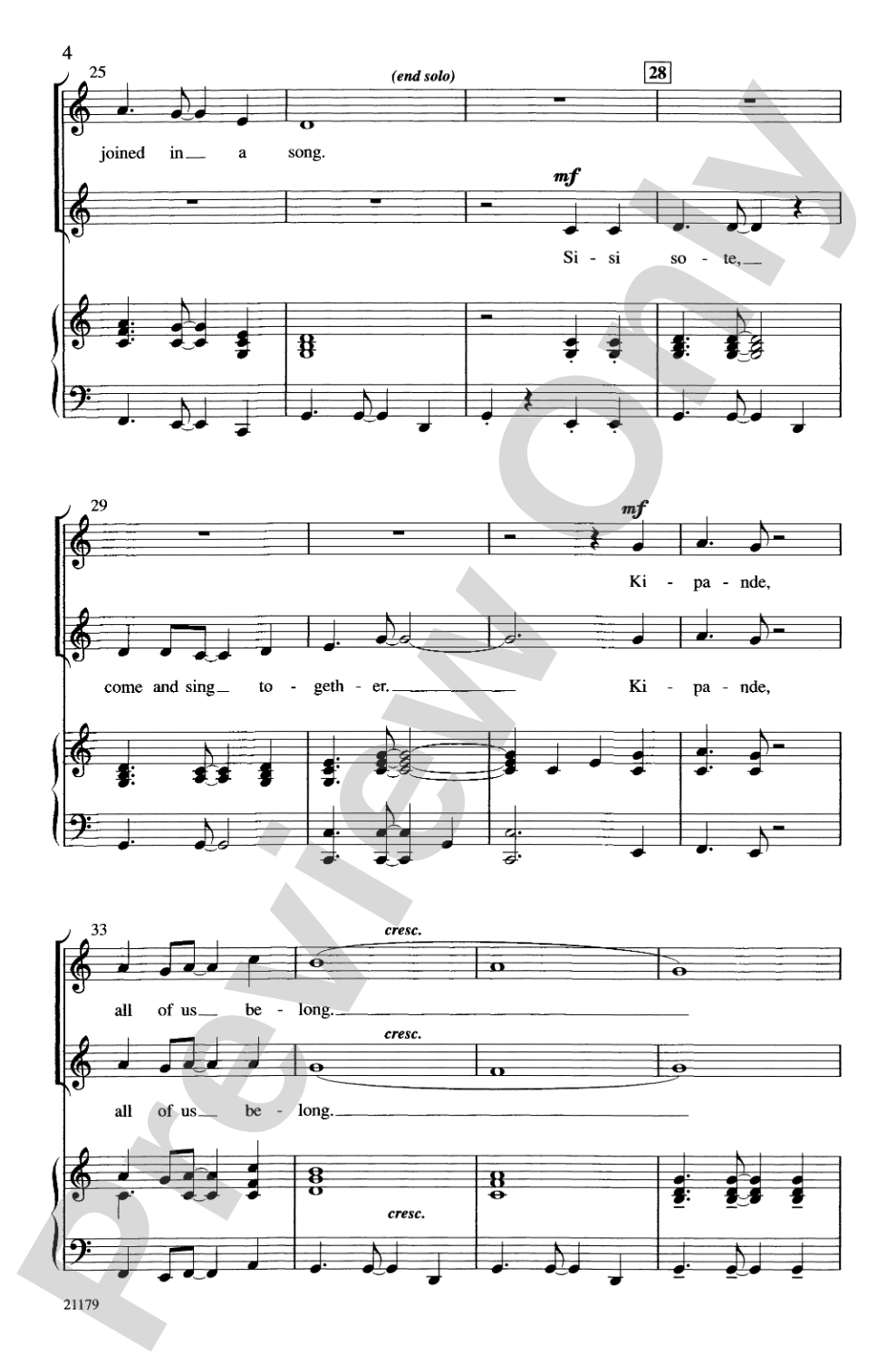 Changamano (Join Together-Swahili): 2-Part Choral Octavo