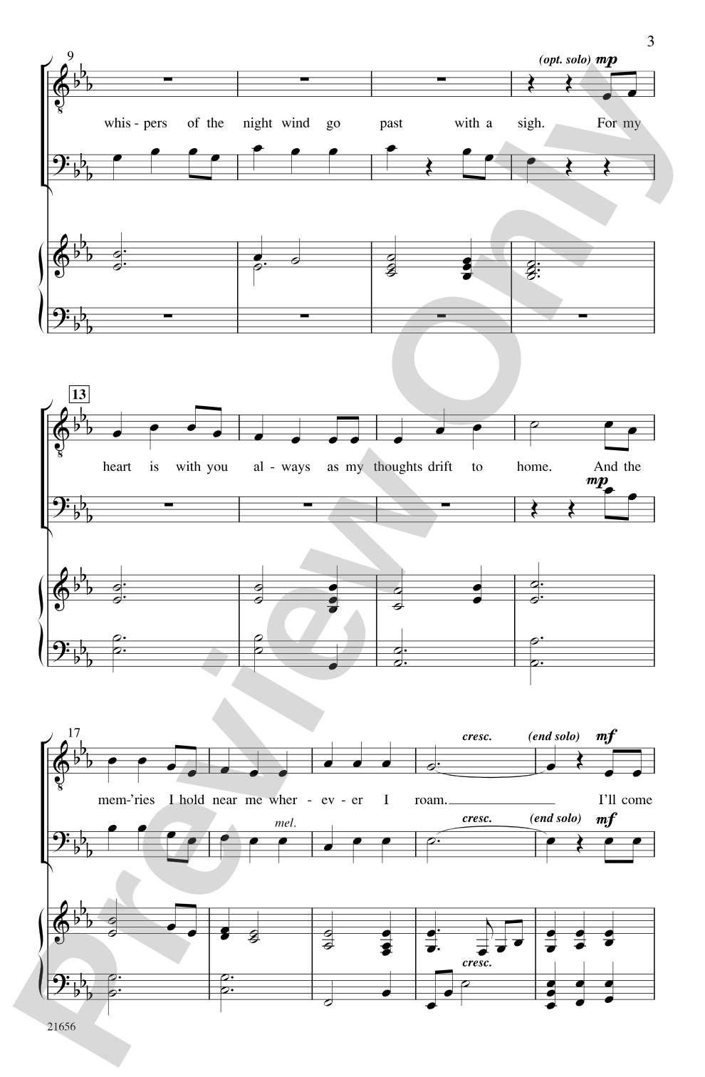 Till the Stars Fall from the Sky: TTBB Choral Octavo
