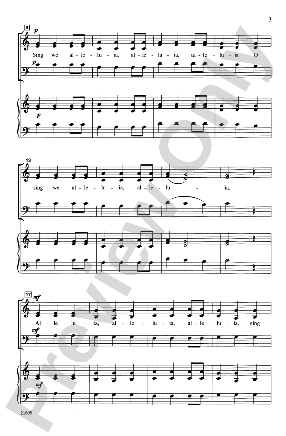 Alleluia Madrigal: 3-Part Mixed, <I>a cappella</I> Choral Octavo