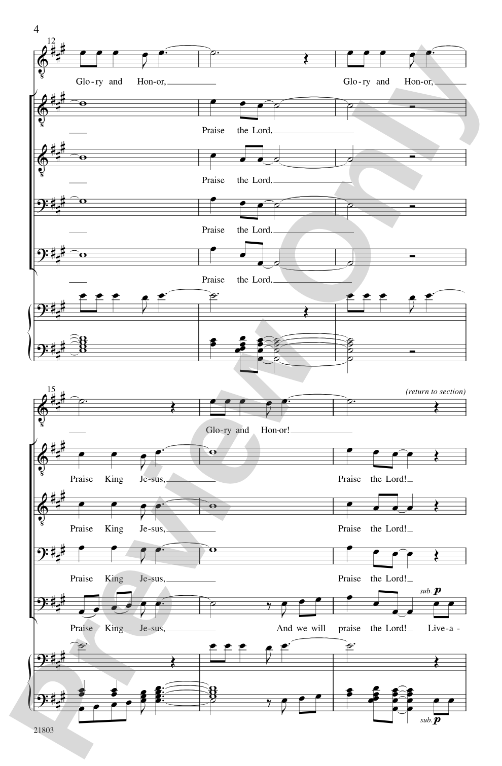 Live-a-Humble: TTBB, <I>a cappella</I> Choral Octavo