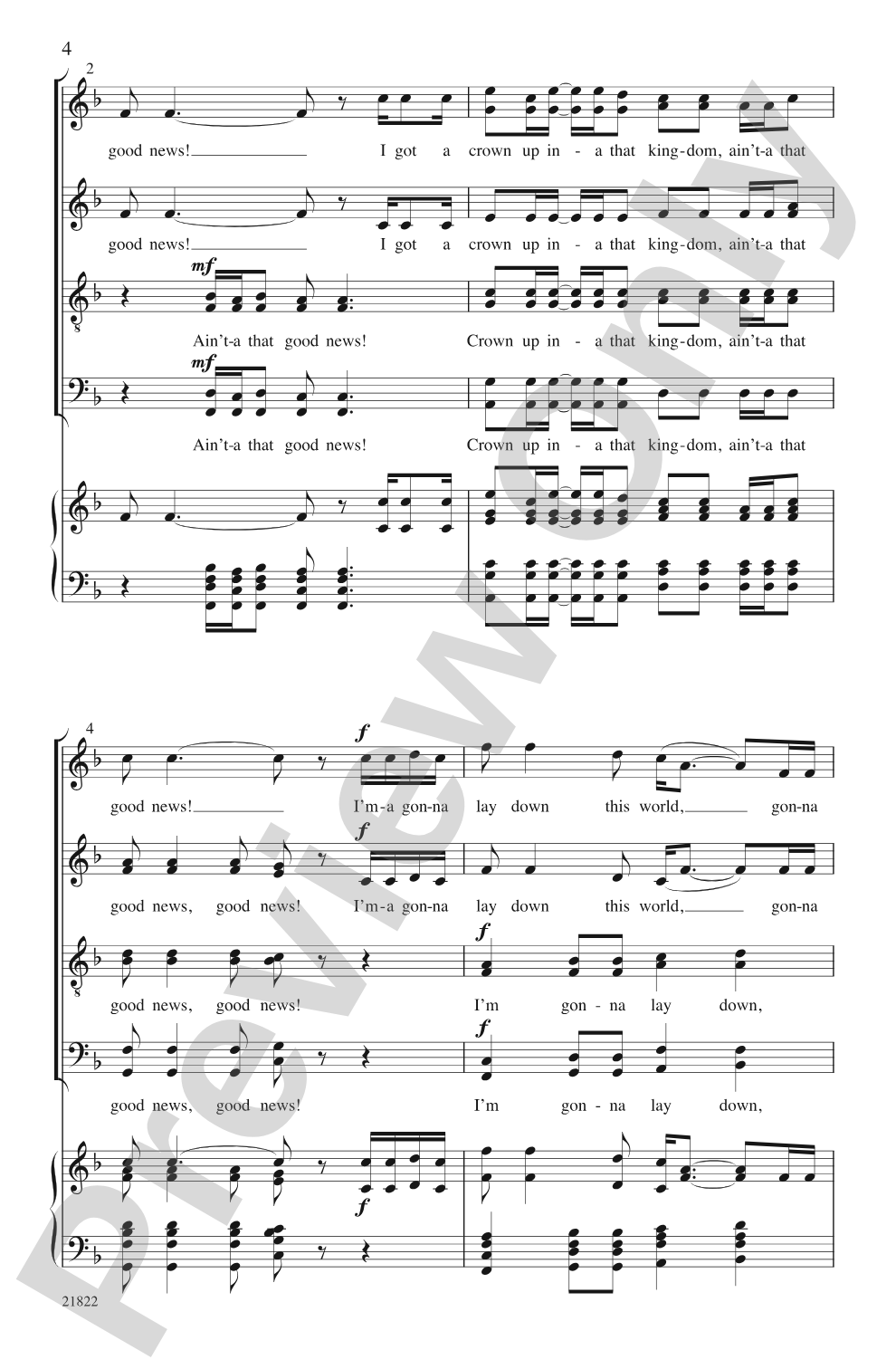 Ain't-a That Good News!: SATB divisi, <I>a cappella</I> Choral Octavo