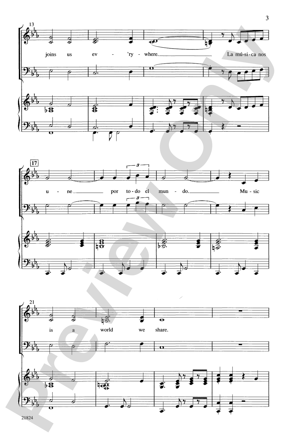 La Musica (The Music): SAB Choral Octavo