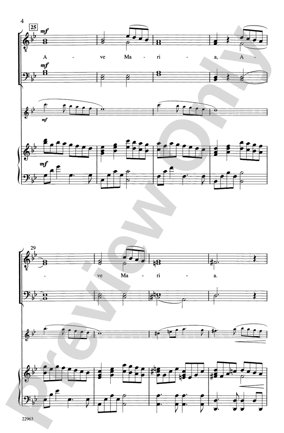 Ave Maria: TTBB Choral Octavo