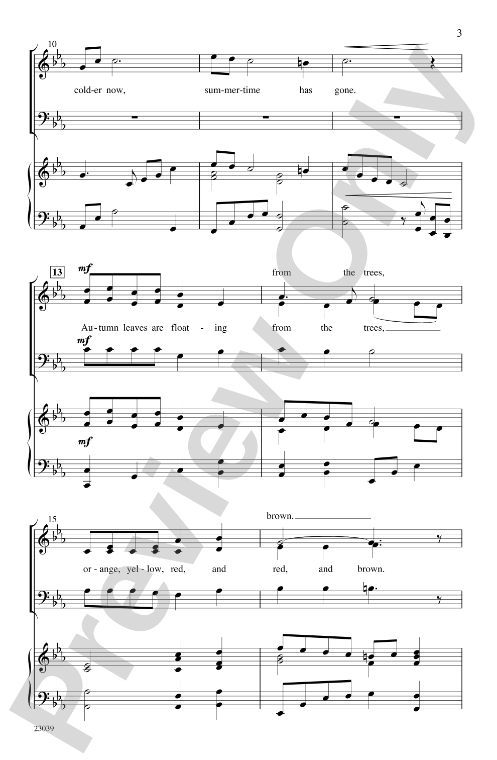 Autumn: 3-Part Choral Octavo