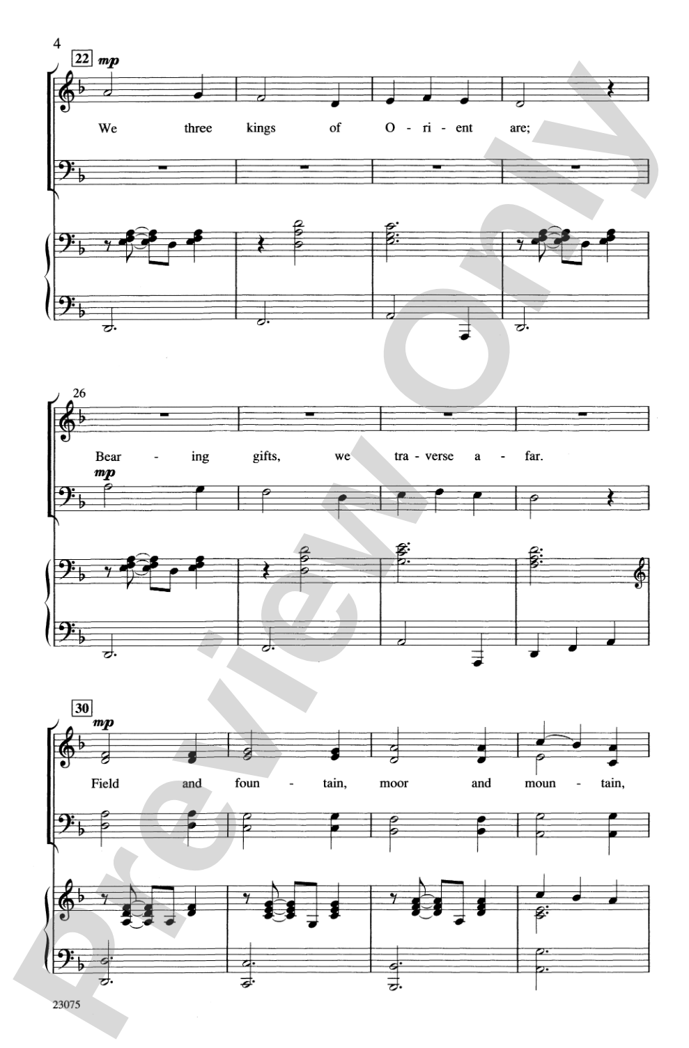 We Three Kings: SATB Choral Octavo