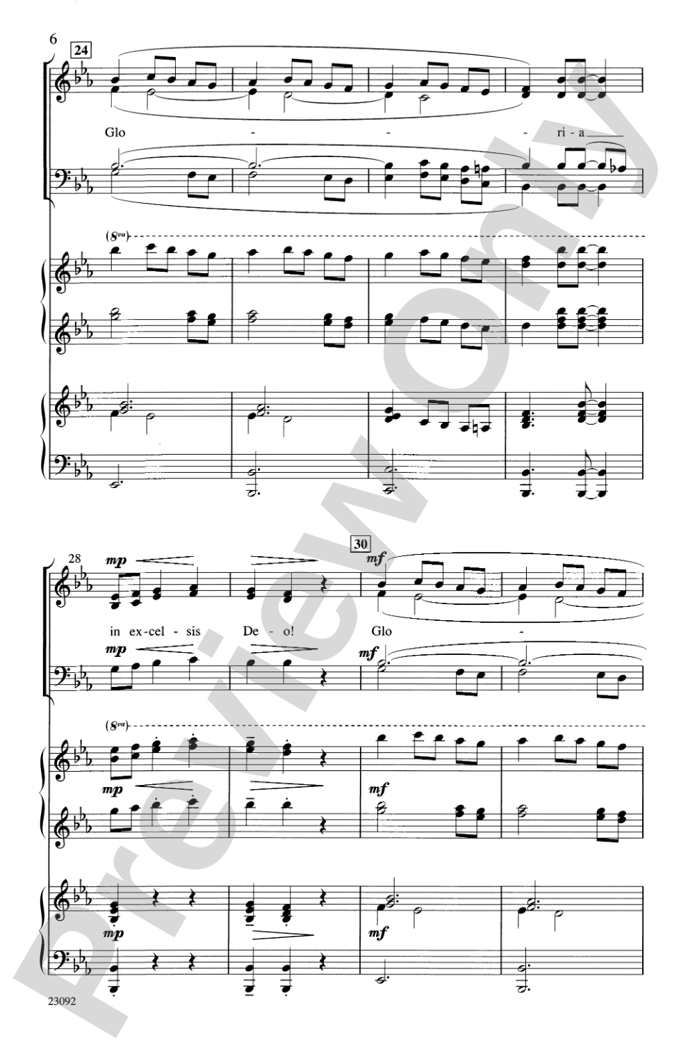 Angels We Have Heard on High: SATB Choral Octavo