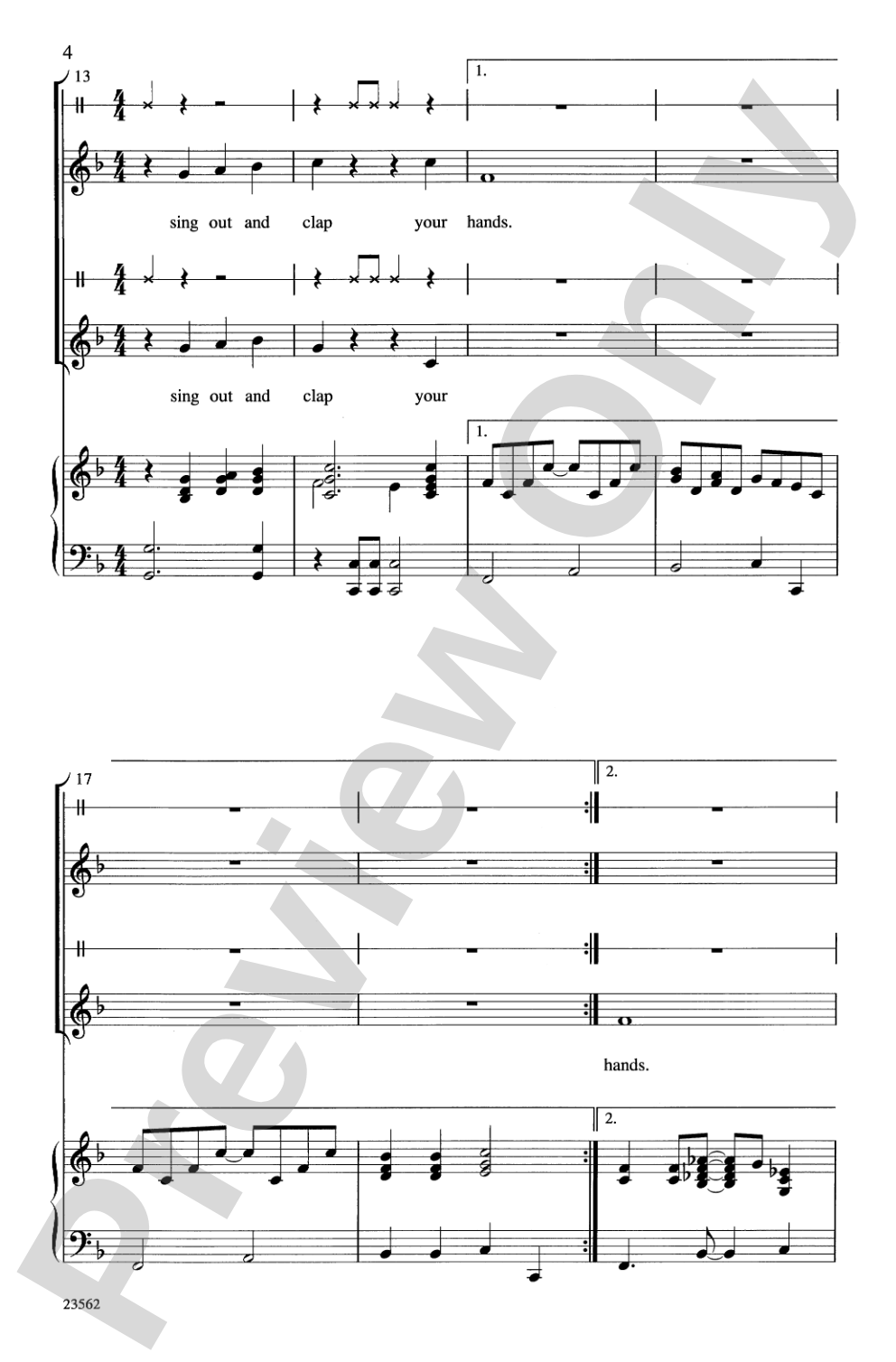 Clap Your Hands: 2-Part/SSA Choral Octavo