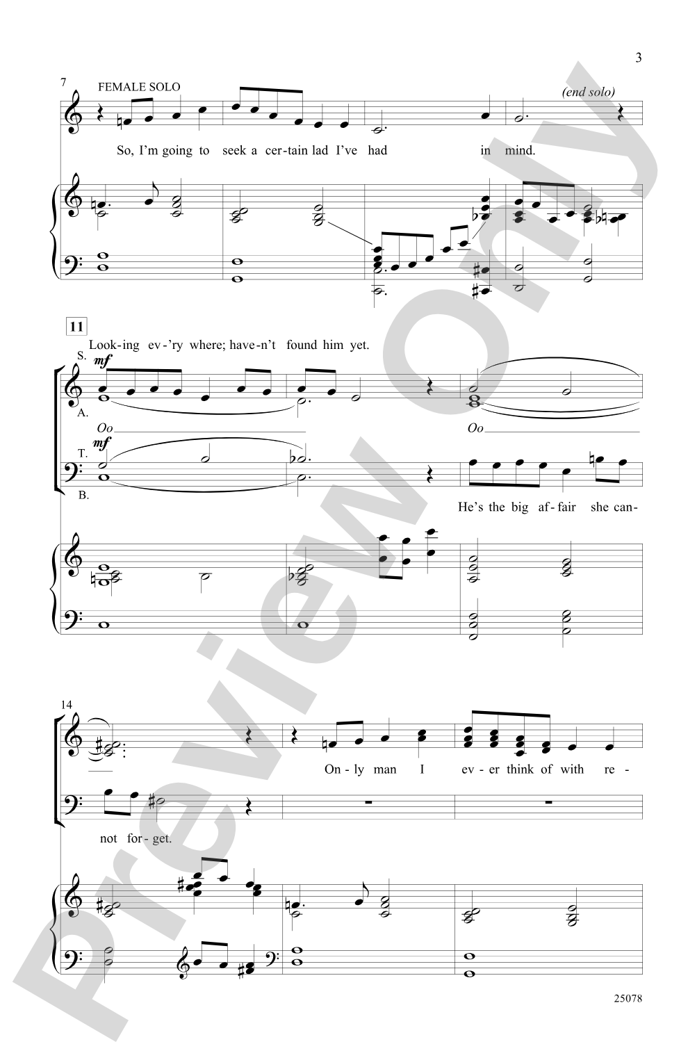 Someone to Watch Over Me: SATB Choral Octavo