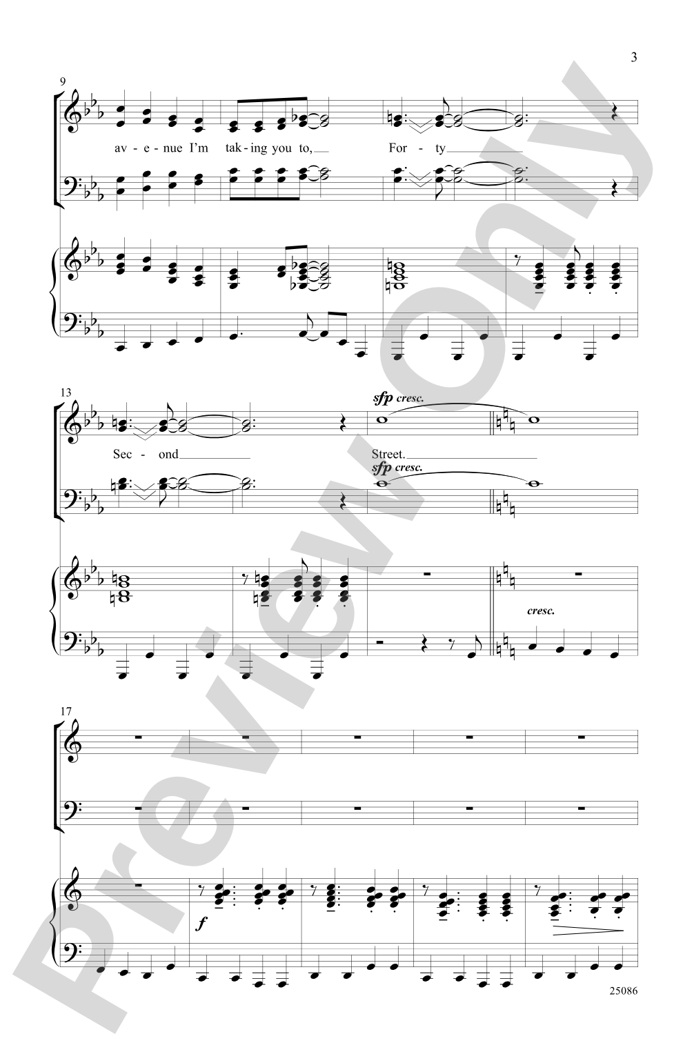 Lullaby of Broadway (and Forty-Second Street): SATB Choral Octavo