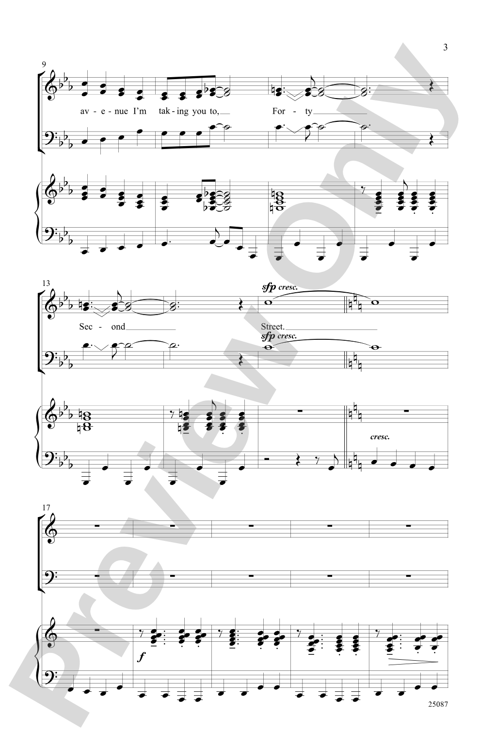 Lullaby of Broadway (and Forty-Second Street): SAB Choral Octavo