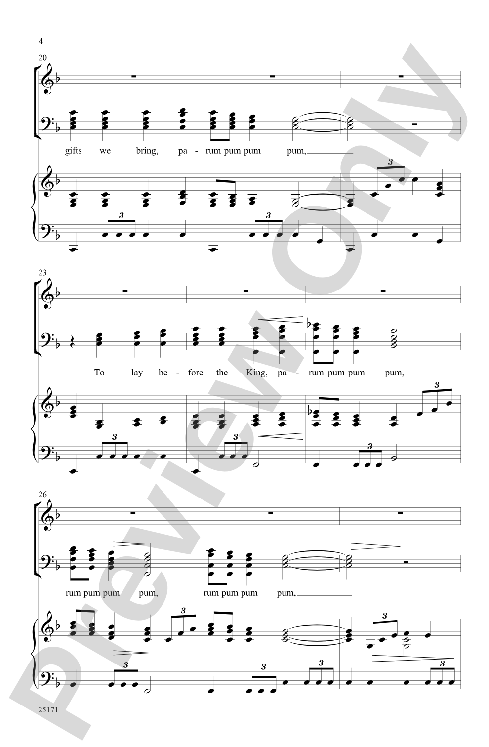 The Little Drummer Boy: SATB Choral Octavo