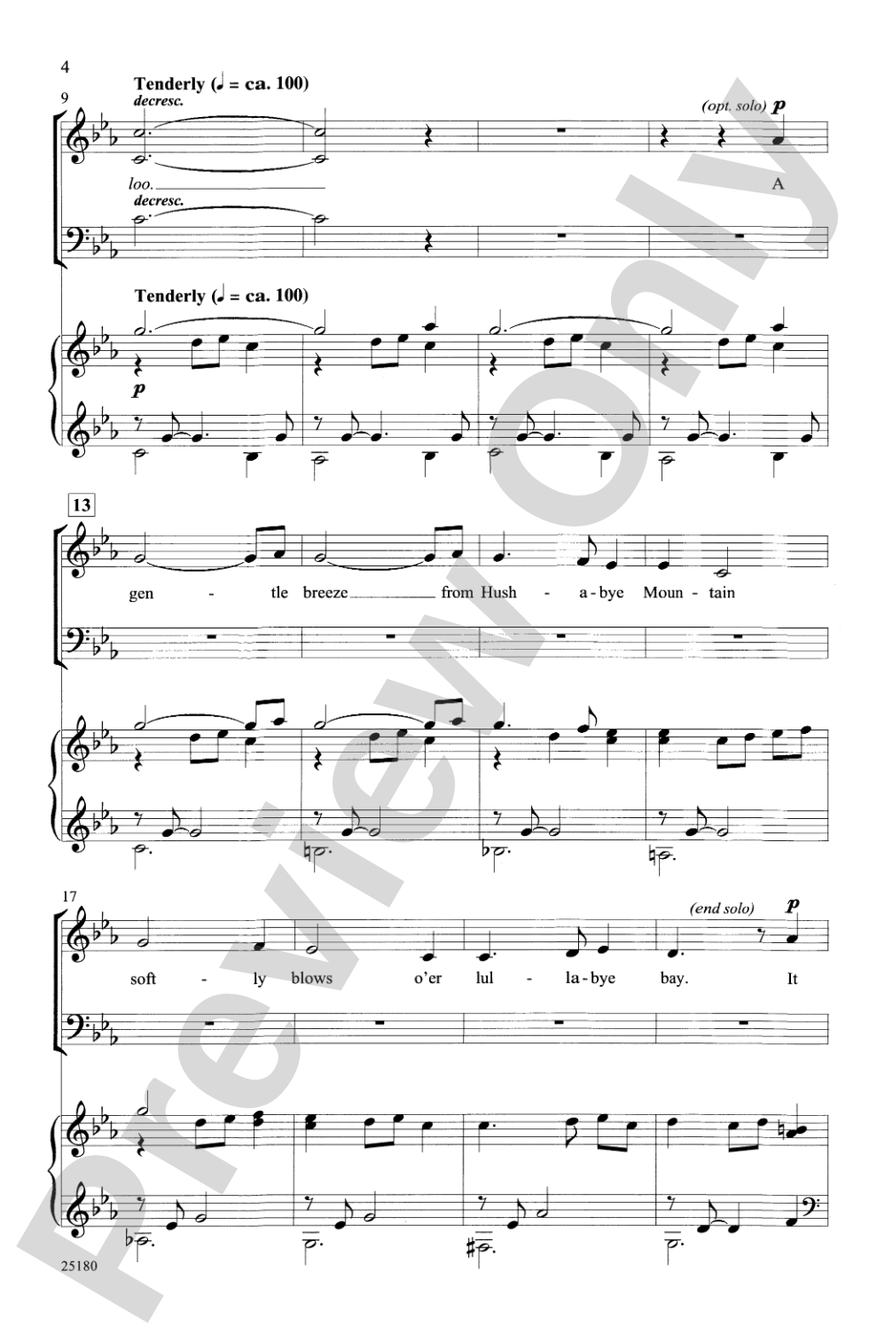 Hushabye Mountain (from the musical <I>Chitty Chitty Bang Bang</I>): SATB Choral Octavo