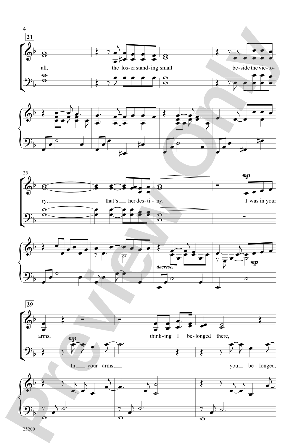The Winner Takes It All (from <I>Mamma Mia!</I>): SATB Choral Octavo