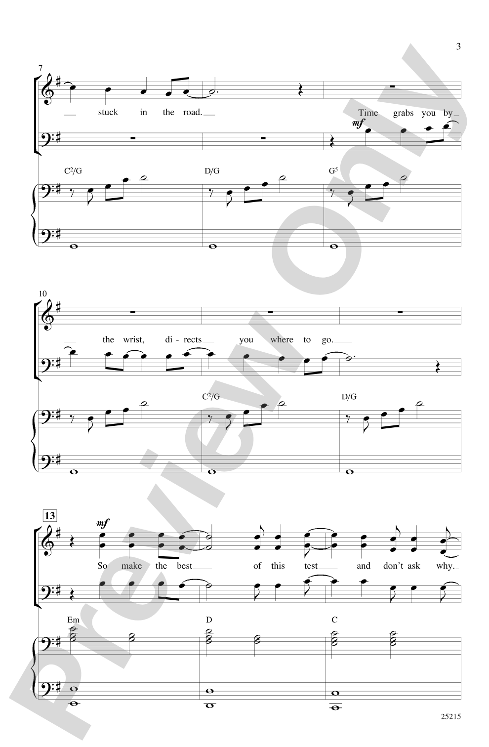 Good Riddance (Time of Your Life): SAB Choral Octavo