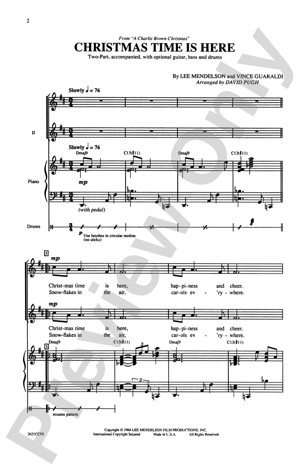Christmas Time Is Here: 2-Part Choral Octavo