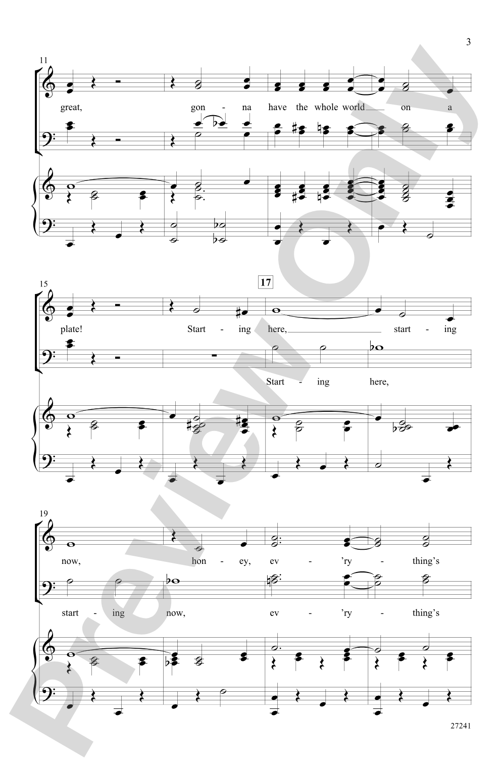 Everything's Coming Up Roses (from <I>Gypsy</I>): SATB Choral Octavo