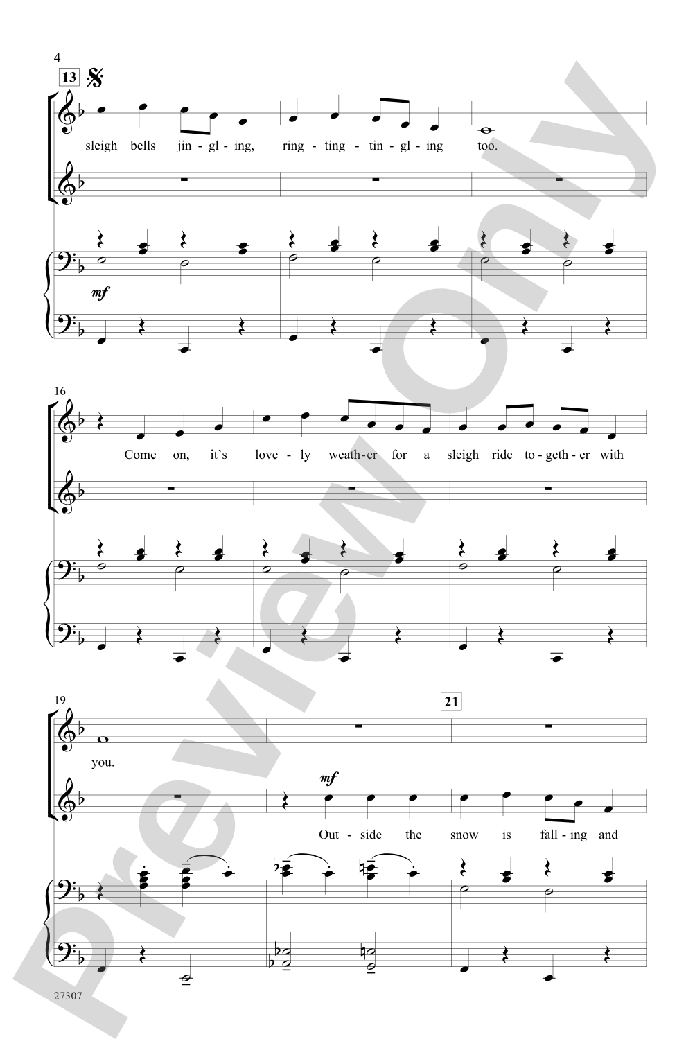 Sleigh Ride: 2-Part Choral Octavo
