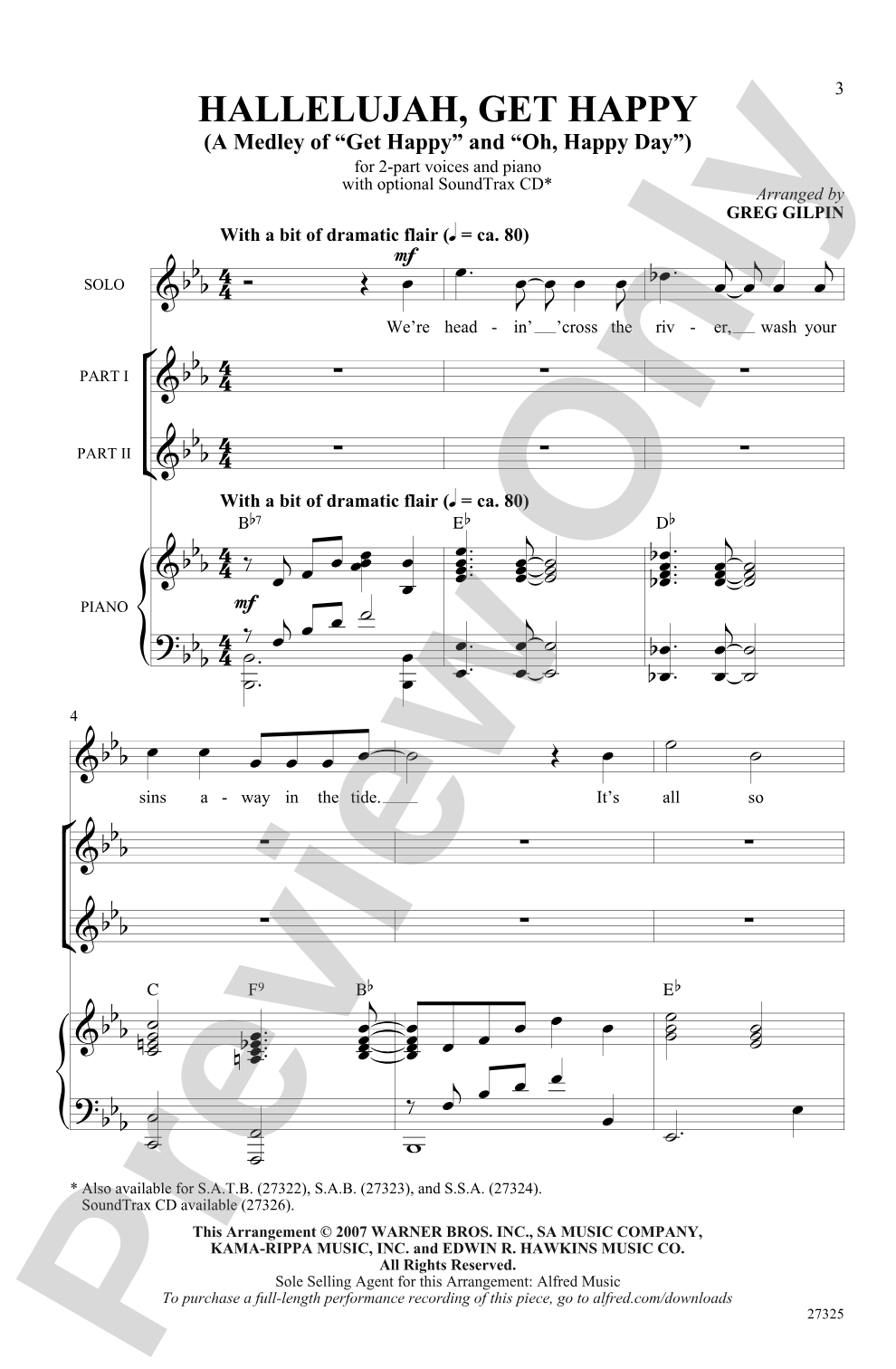 Hallelujah, Get Happy! (A Medley): 2-Part Choral Octavo