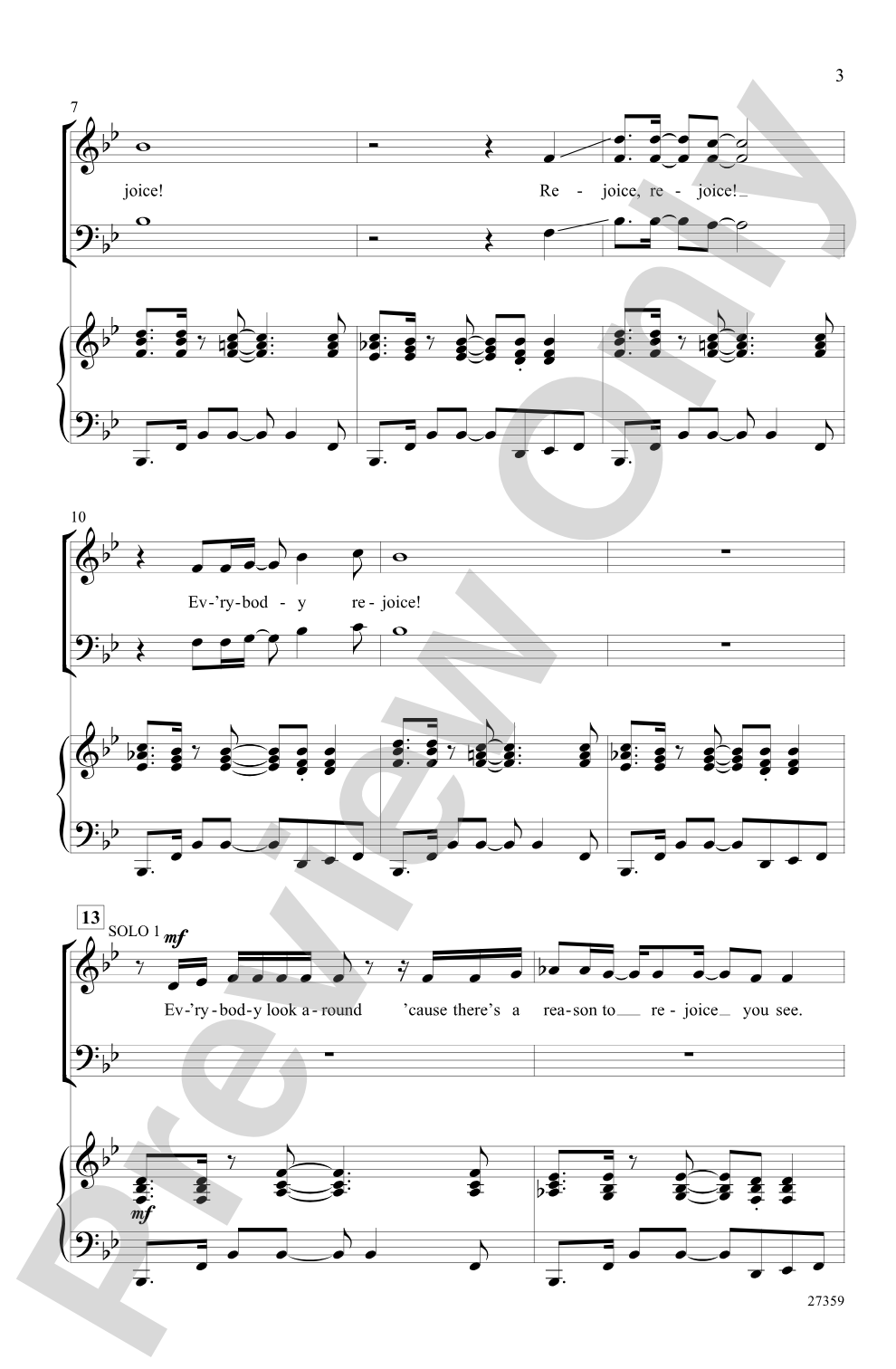 Everybody Rejoice (from <I>The Wiz</I>): SATB Choral Octavo