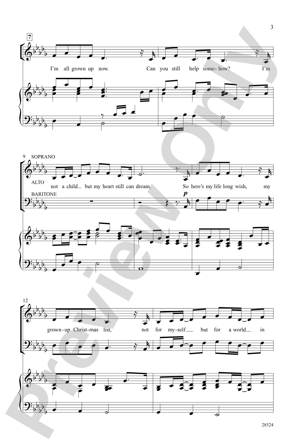 Grown-Up Christmas List: SAB Choral Octavo