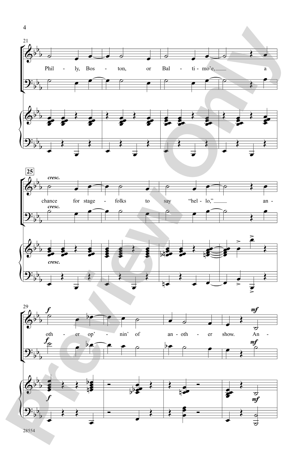 Another Op'nin', Another Show: SATB Choral Octavo