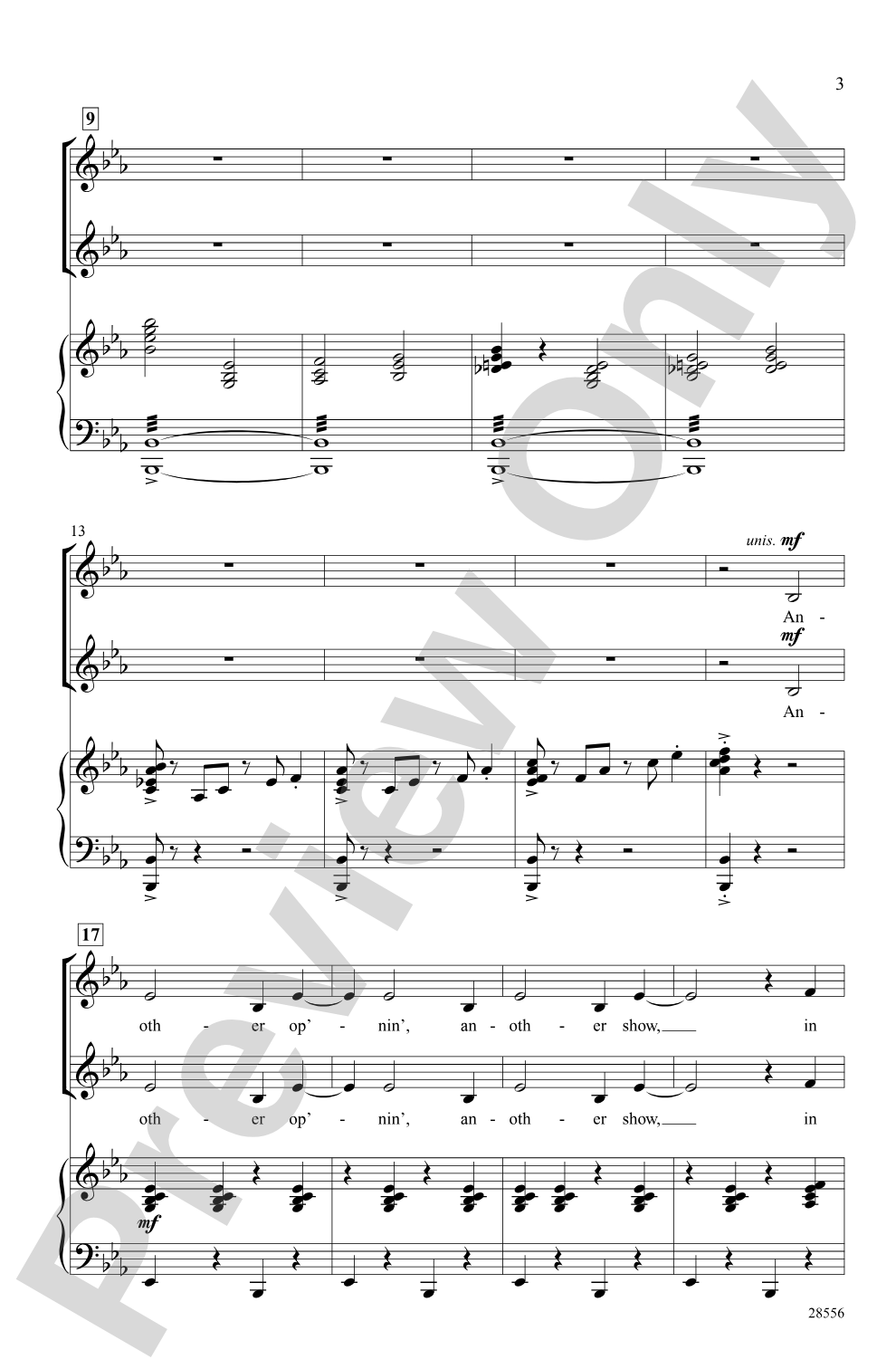 Another Op'nin', Another Show: SSA Choral Octavo