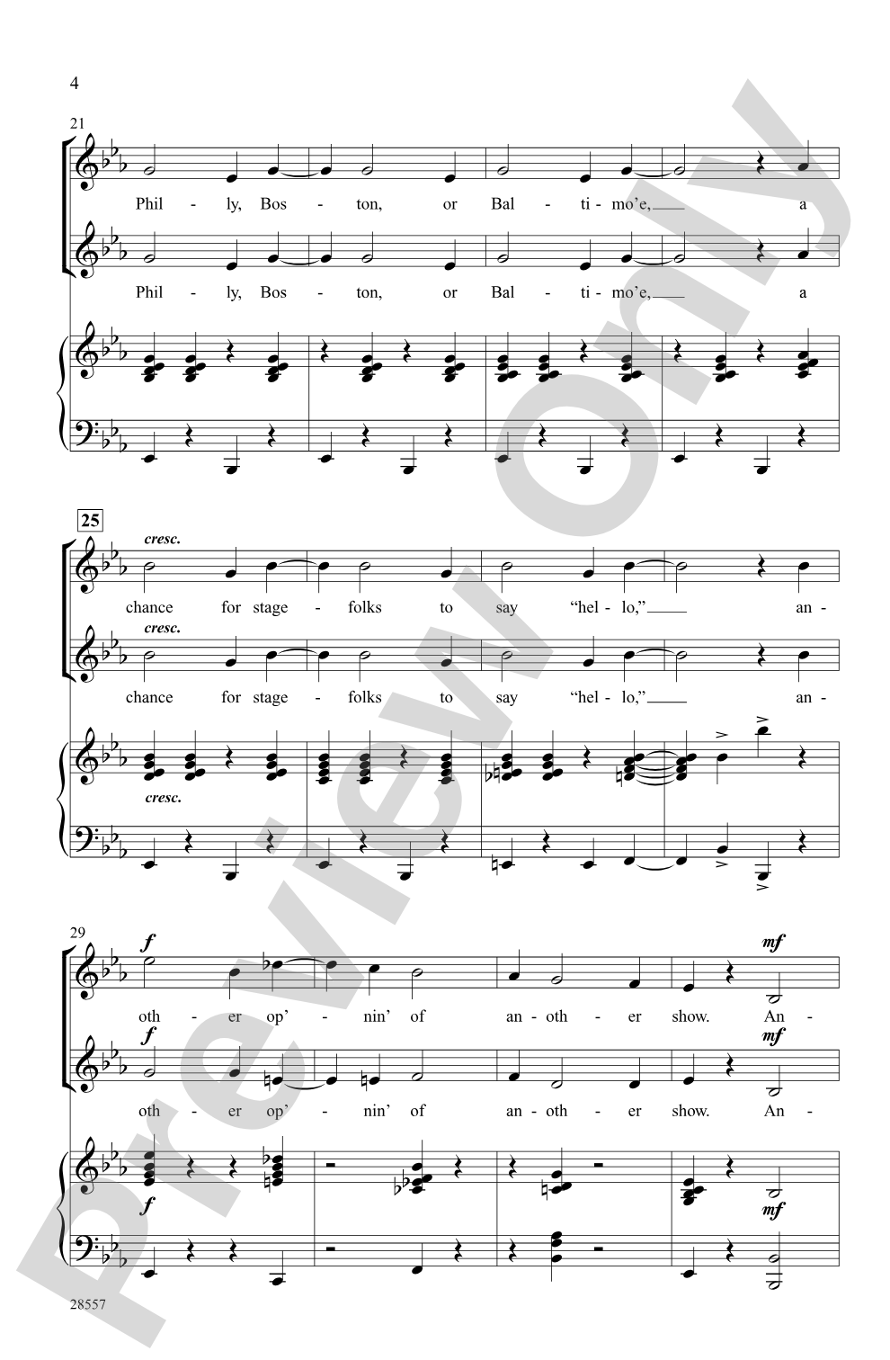 Another Op'nin', Another Show: 2-Part Choral Octavo