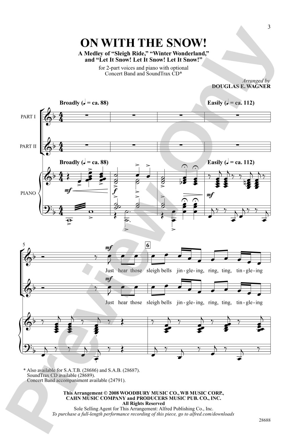 On with the Snow! (A Medley): 2-Part Choral Octavo