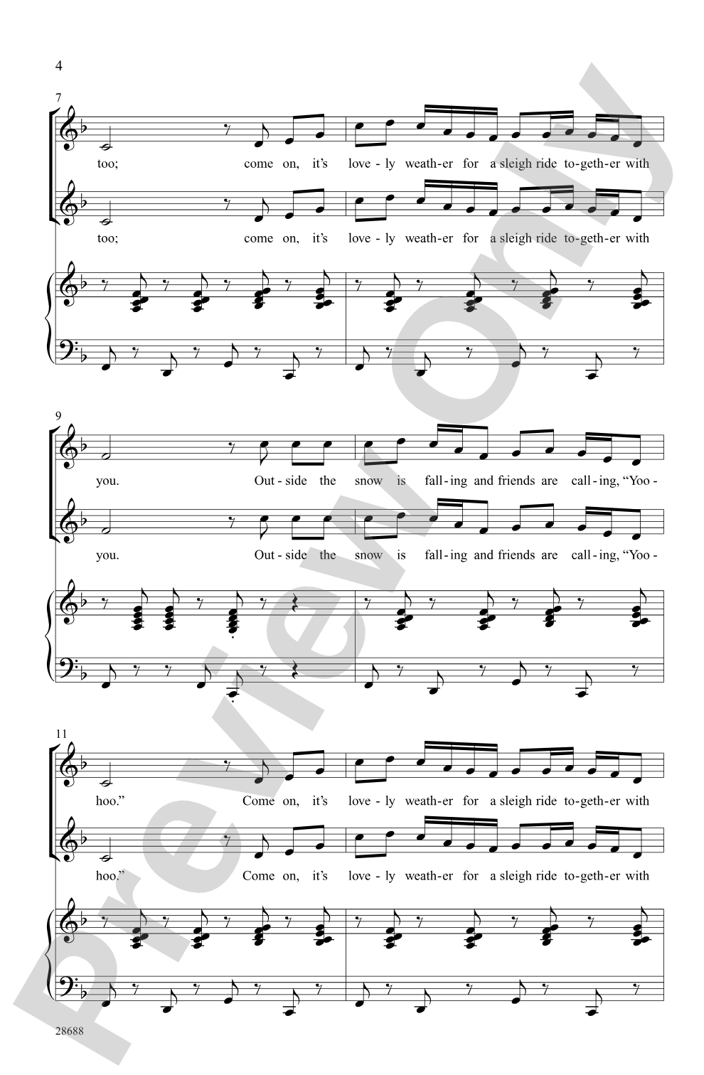 On with the Snow! (A Medley): 2-Part Choral Octavo