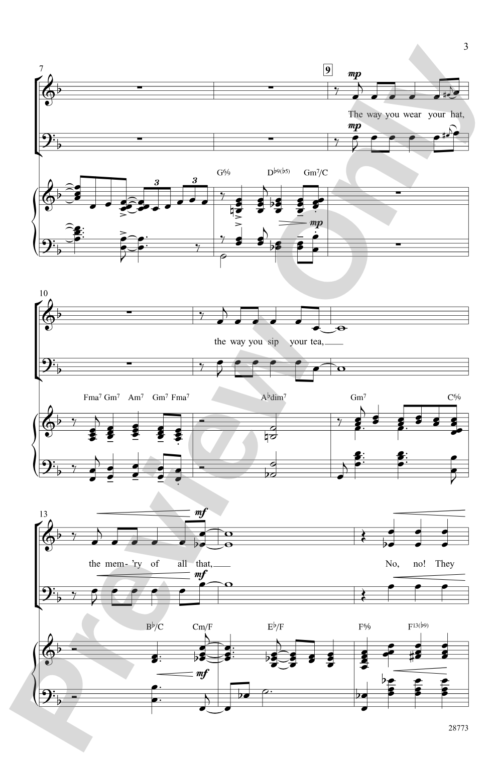 They Can't Take That Away from Me: SAB Choral Octavo