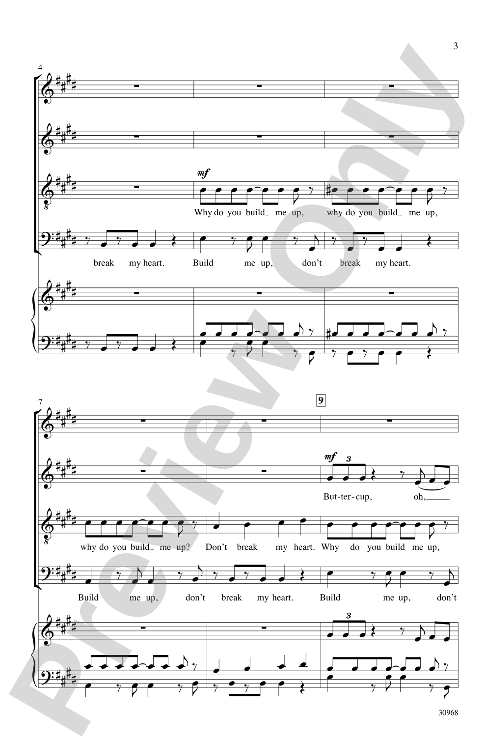 Build Me Up Buttercup: SATB <i>a cappella</i> Choral Octavo