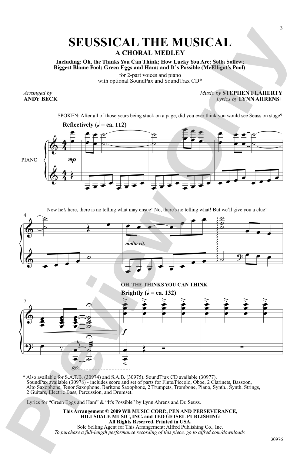 Seussical the Musical: A Choral Medley: 2-Part Choral Octavo