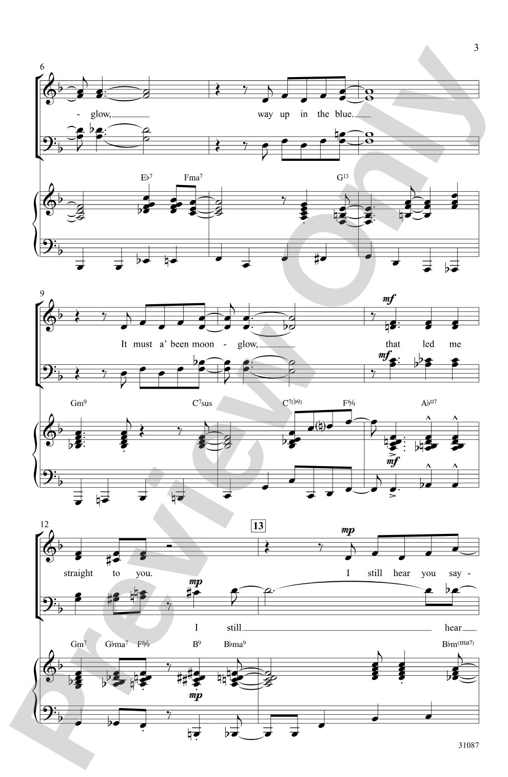 Moonglow: SATB Choral Octavo