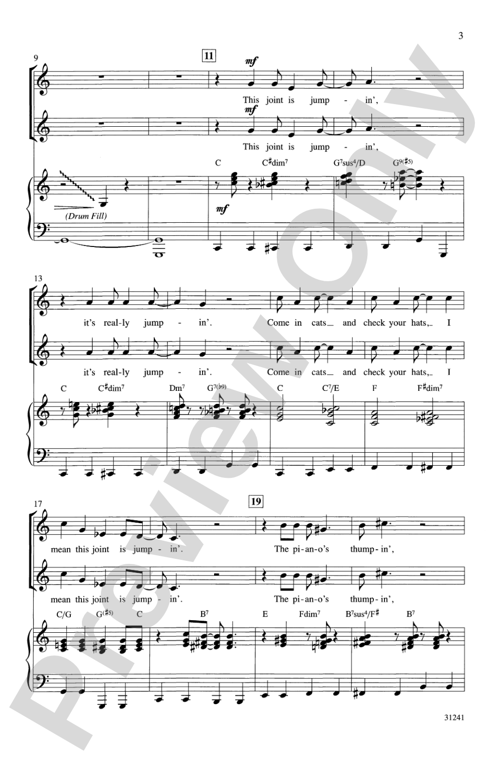 The Joint Is Jumpin' (from the musical <i>Ain't Misbehavin'</i>): SSA Choral Octavo