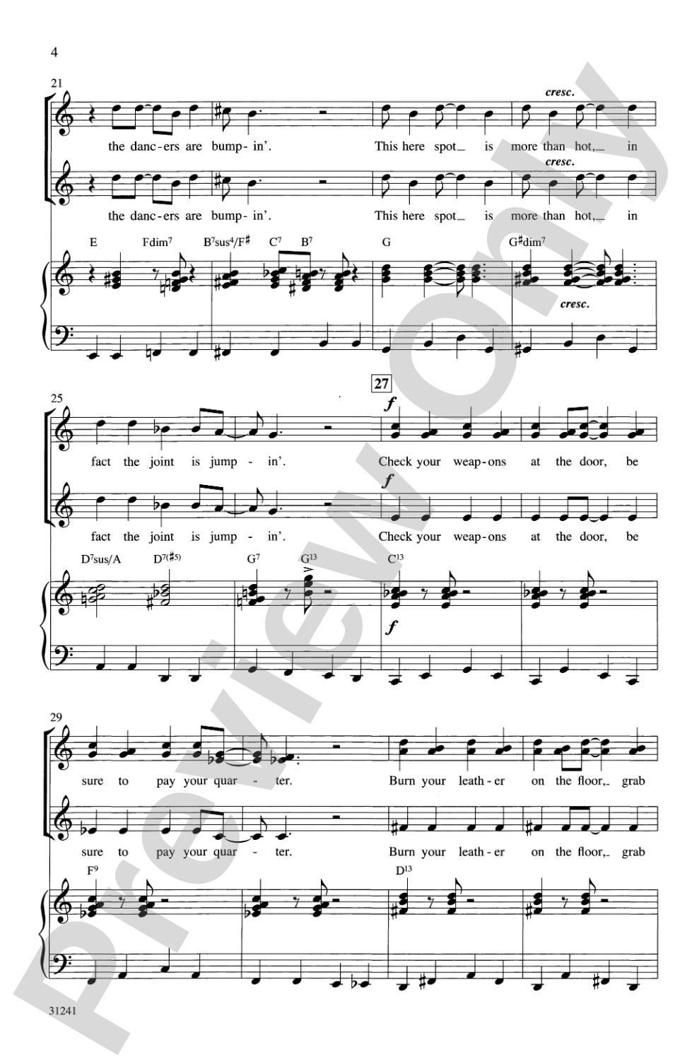 The Joint Is Jumpin' (from the musical <i>Ain't Misbehavin'</i>): SSA Choral Octavo