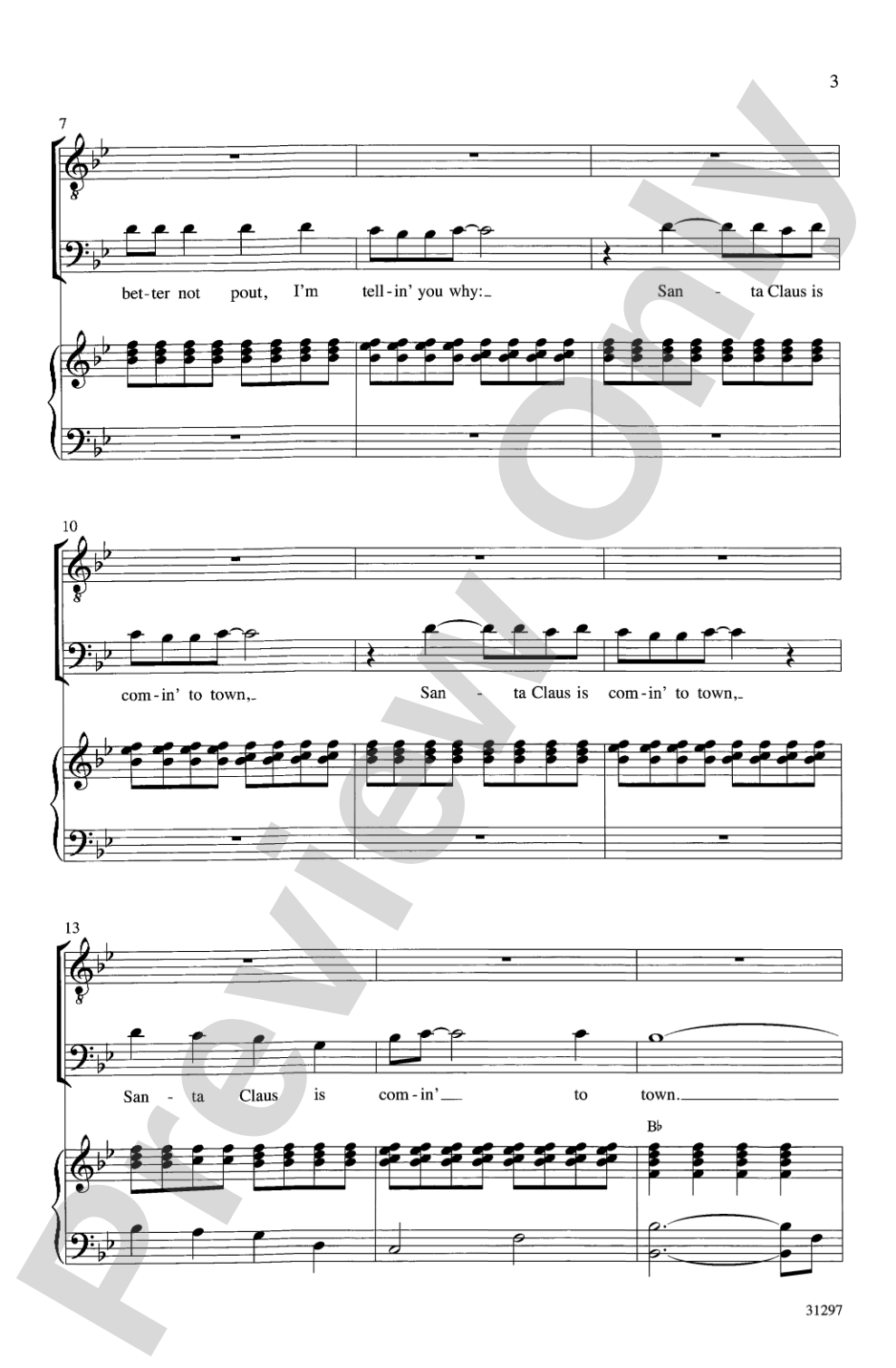 Santa Claus Is Comin' to Town: TTB Choral Octavo