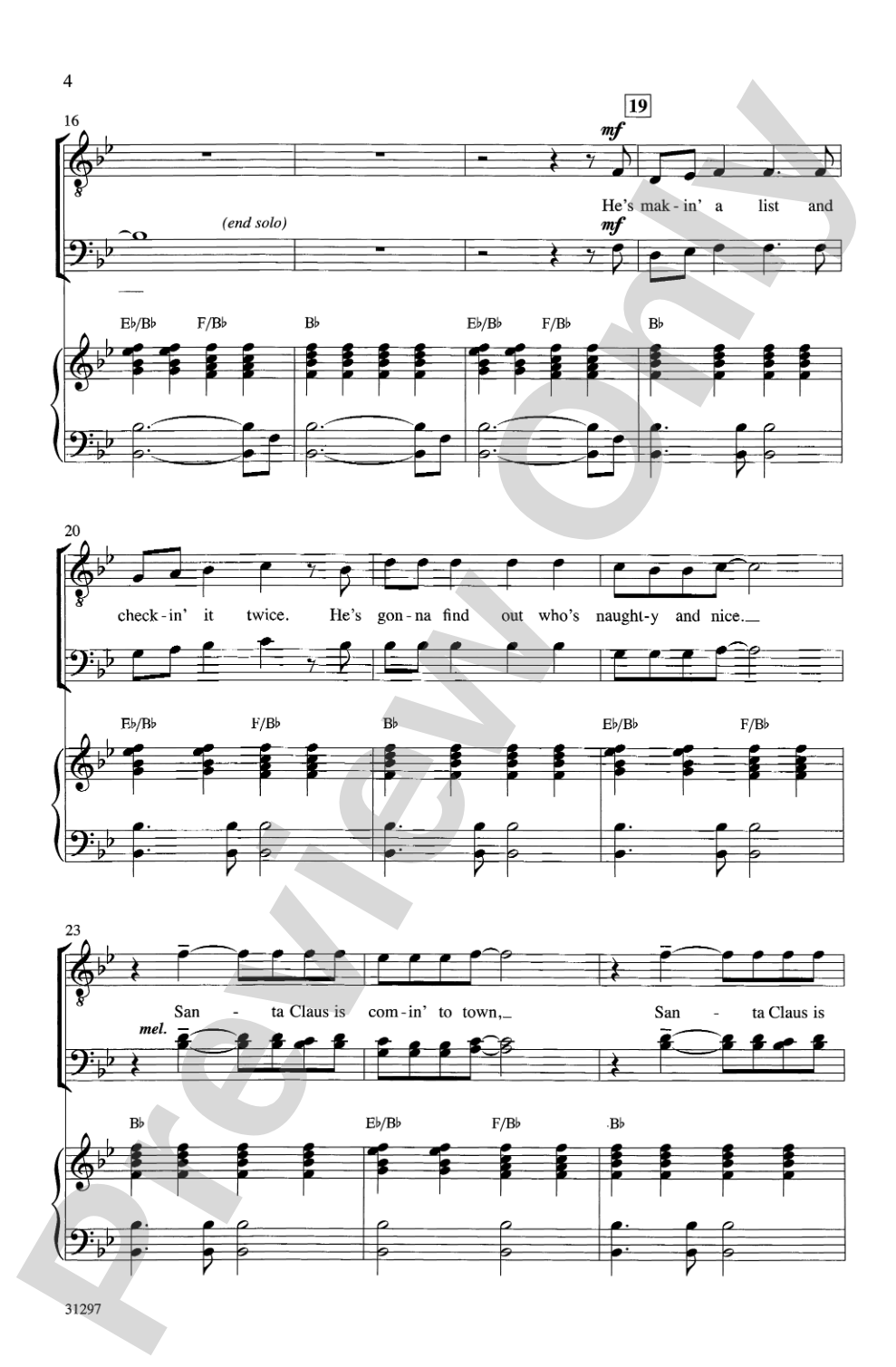 Santa Claus Is Comin' to Town: TTB Choral Octavo