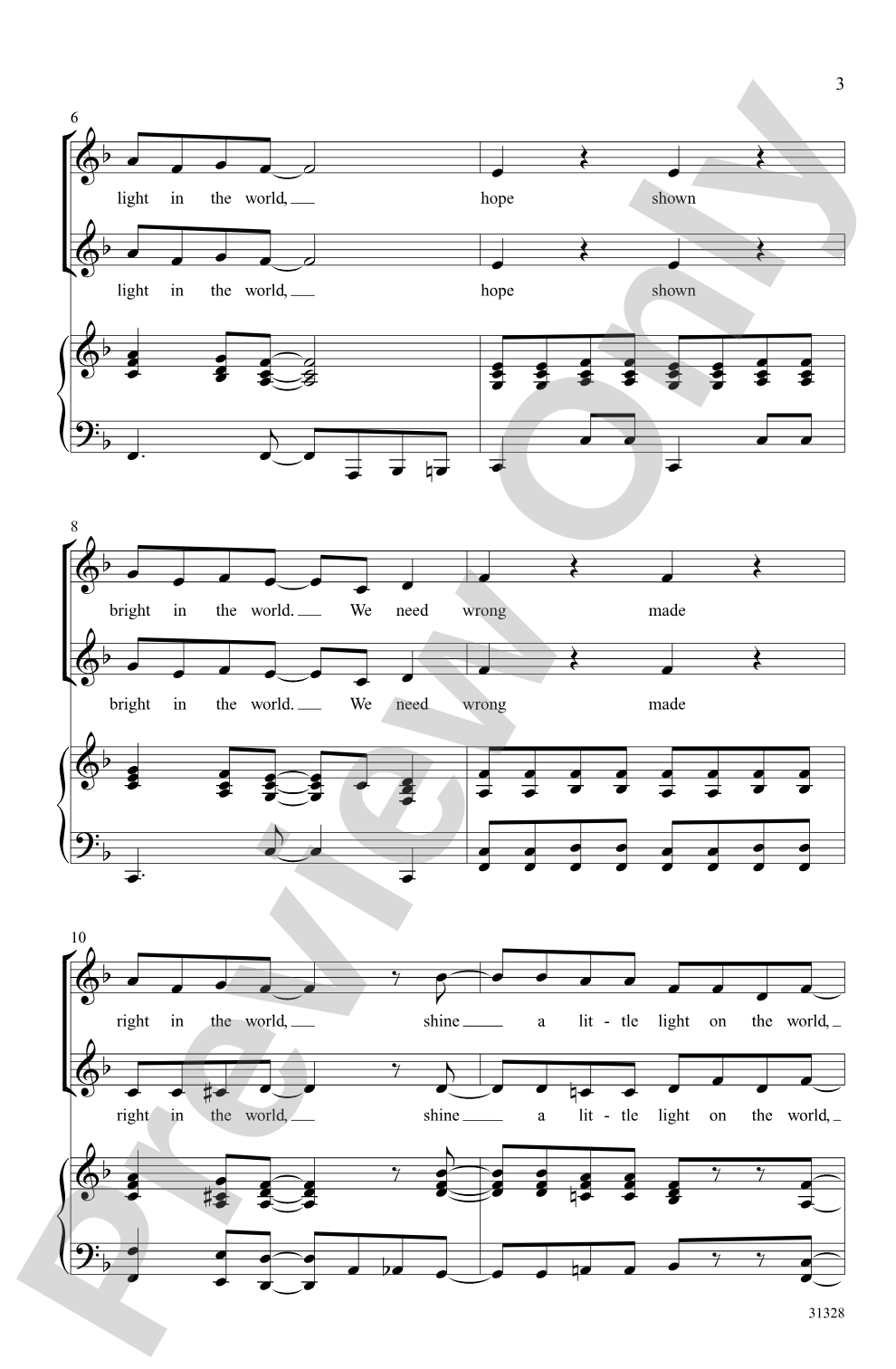 Shine a Little Light: 2-Part Choral Octavo