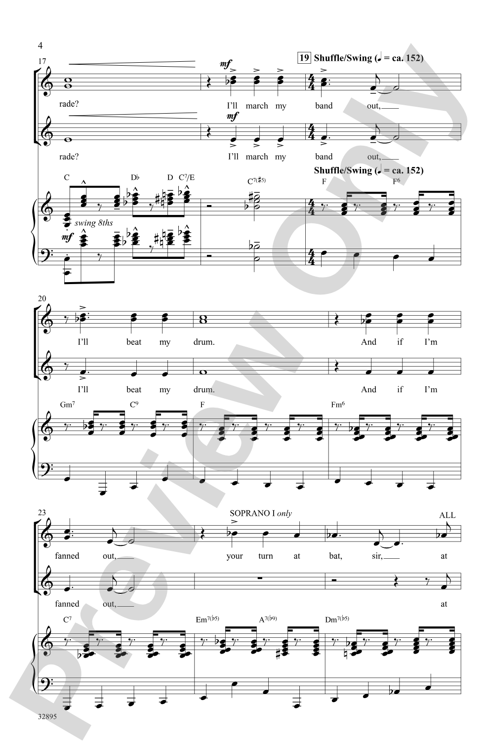 Don't Rain on My Parade (from the musical <i>Funny Girl</i>): SSA Choral Octavo