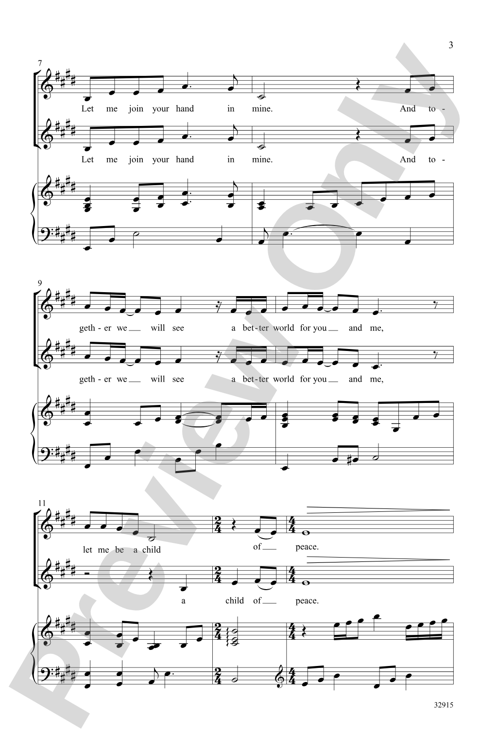 Child of Peace: 2-Part Choral Octavo