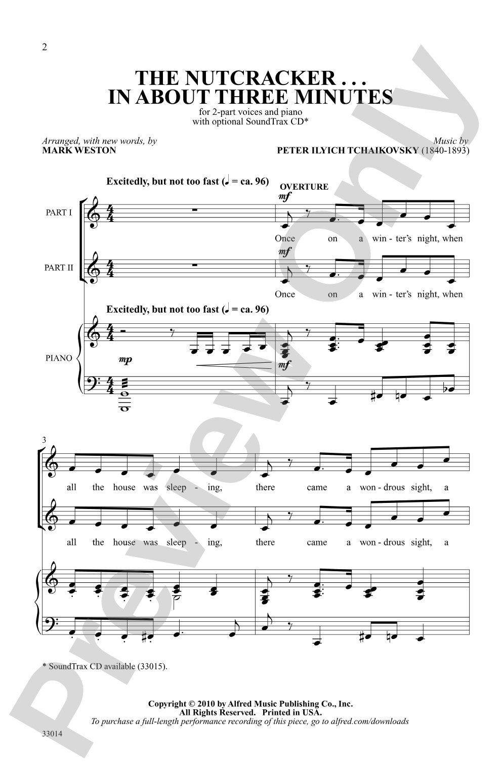 The Nutcracker...In About Three Minutes: 2-Part Choral Octavo