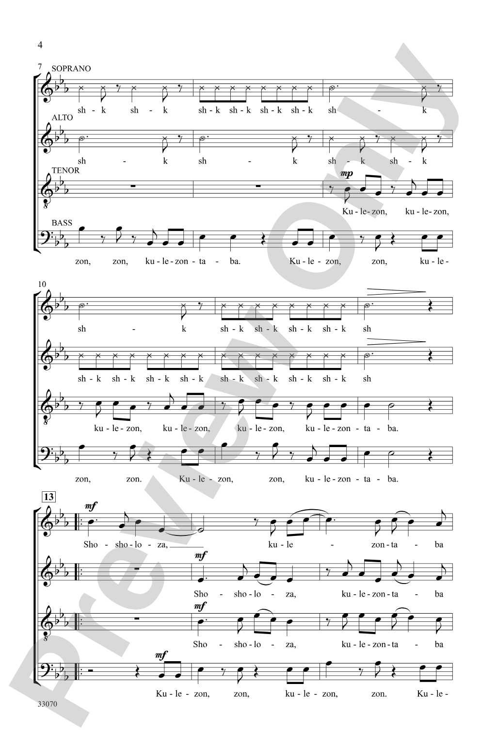 Two South African Folk Songs: SATB <i>a cappella</i> Choral Octavo