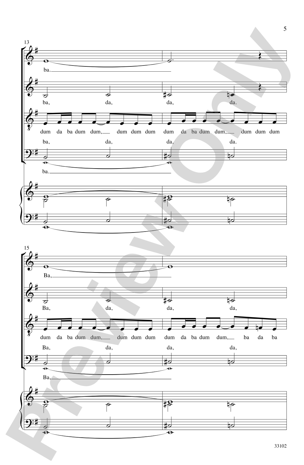 James Bond Theme: SATB Choral Octavo