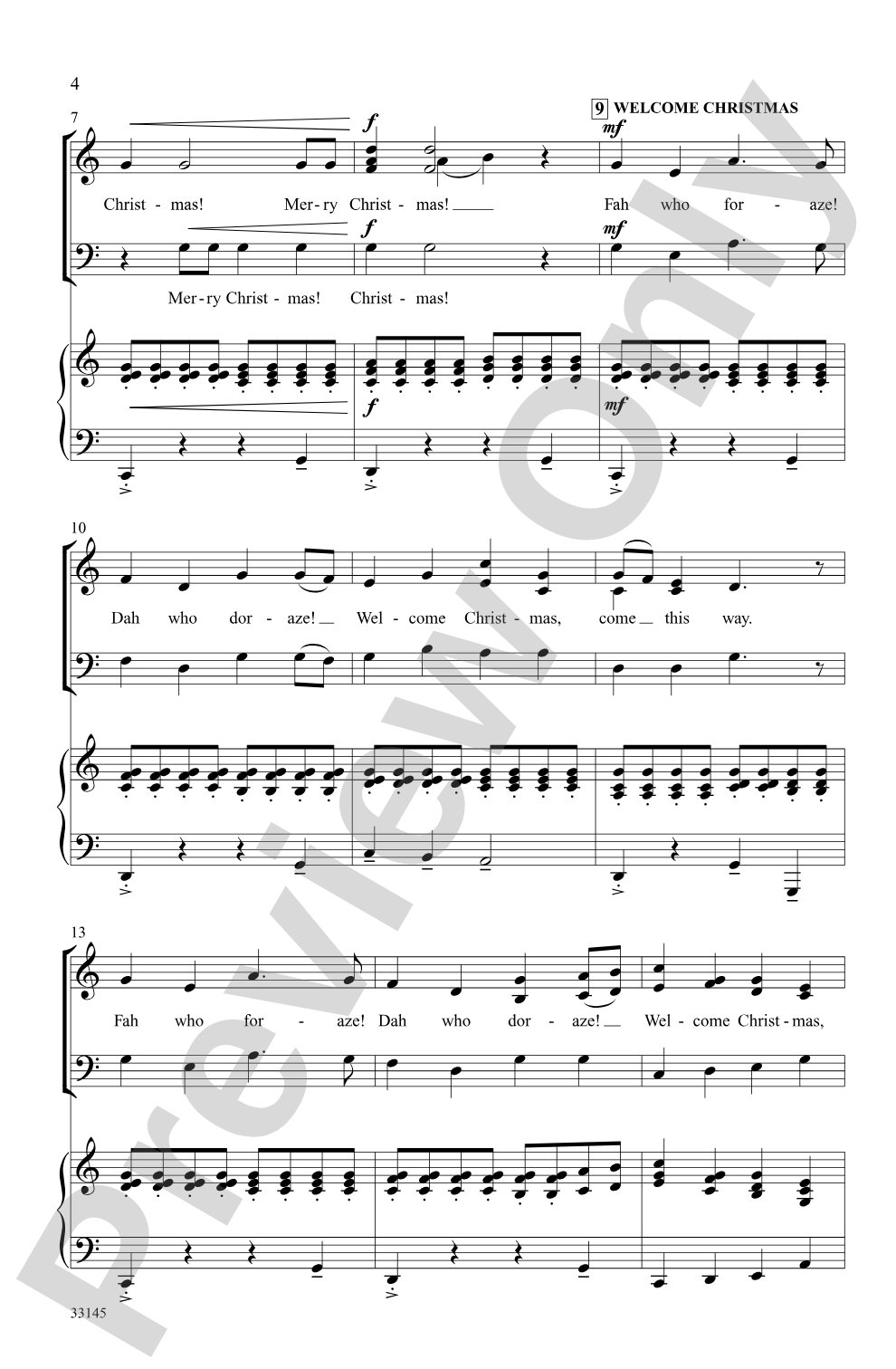 Grinch! A Christmas Choral Medley (from the motion picture <i>Dr. Seuss' How the Grinch Stole Christmas</i>): SAB Choral Octavo