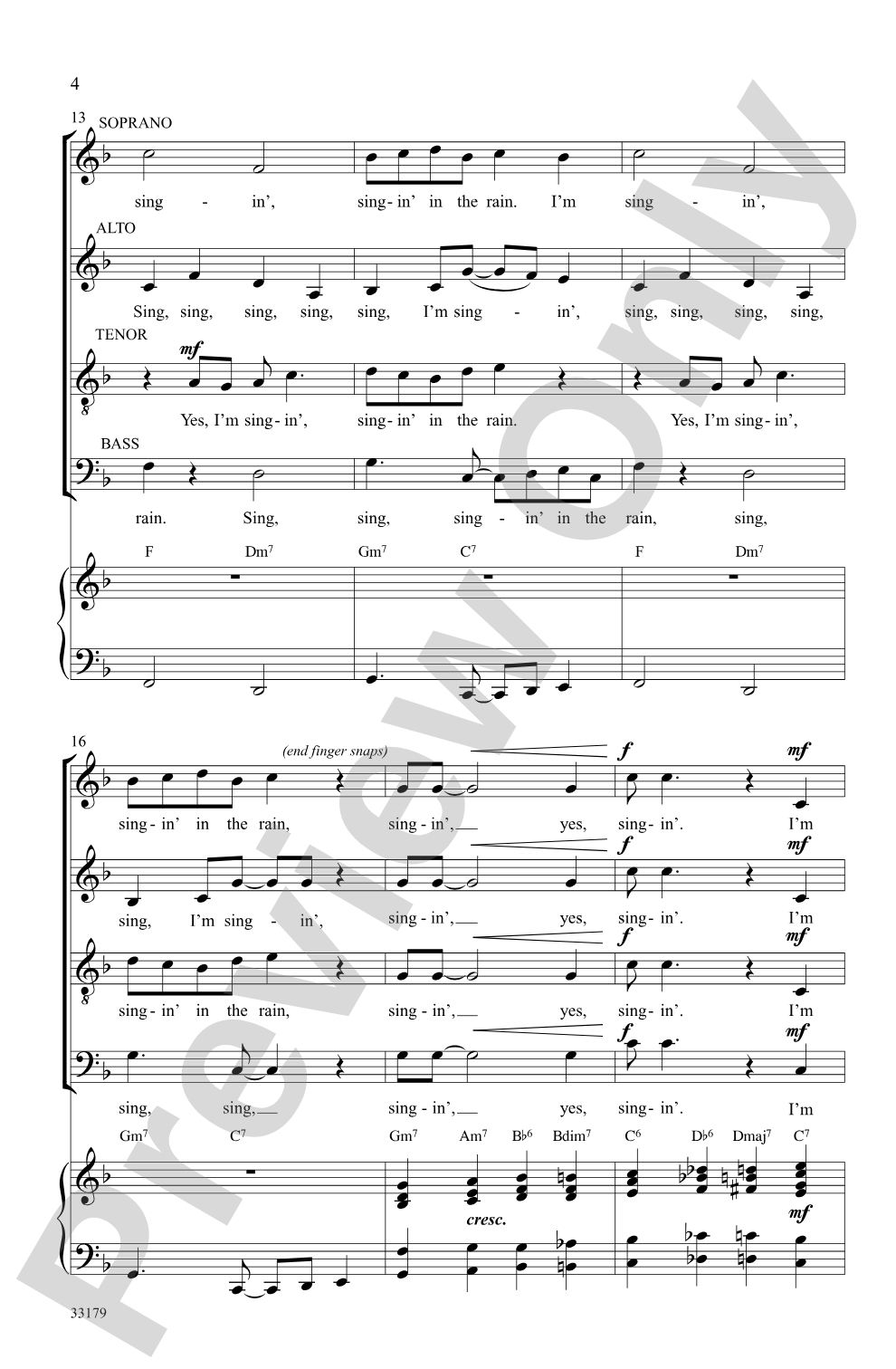 Singin' in the Rain: SATB Choral Octavo