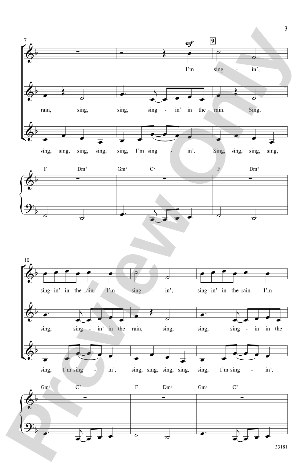 Singin' in the Rain: SSA Choral Octavo