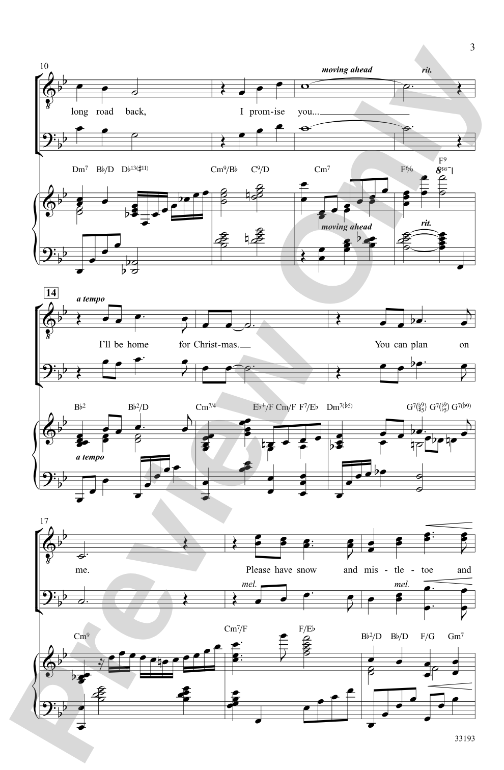 I'll Be Home for Christmas: TTBB Choral Octavo