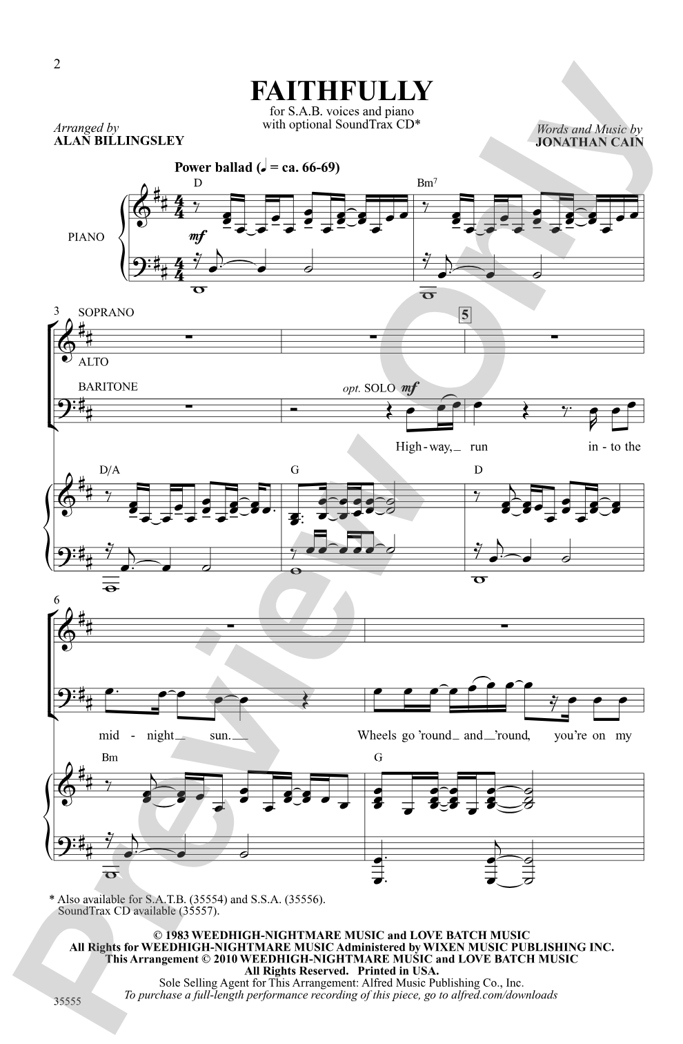 Faithfully: SAB Choral Octavo
